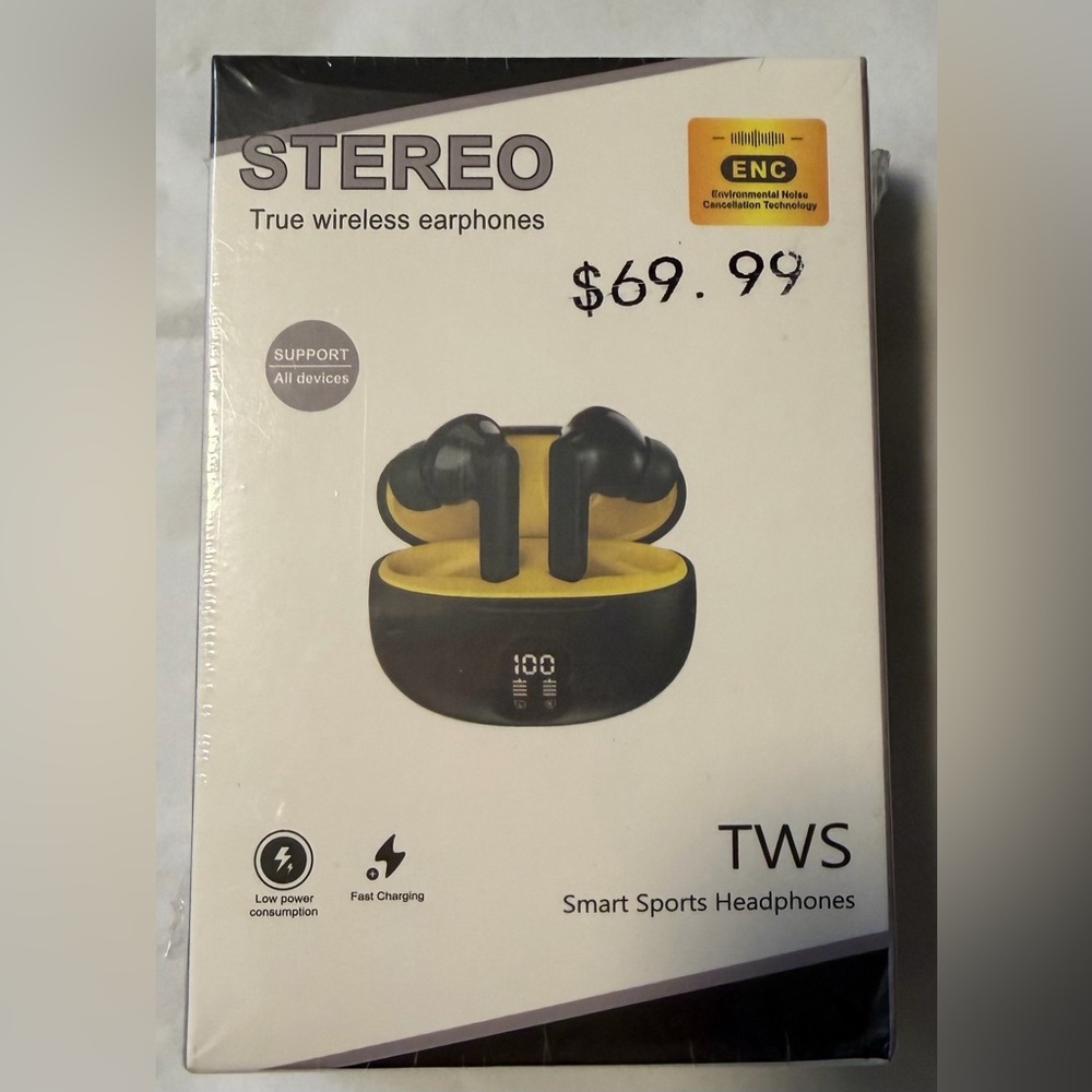🎧✨ Wireless Earbuds TWS – ENC Noise Canceling – Brand New Sealed ✨🎧